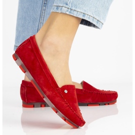 Crvene kožne mokasinke Filippo DP2037 / 21 Rd crvena 1