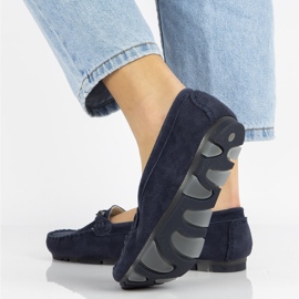 Kožne mokasinke Filippo DP1202 / 21 Nv tamnoplave mornarsko plava 2