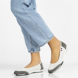 Kožne cipele Filippo DP142 / 21 Wh Gr bijelo-sive bijela siva 2