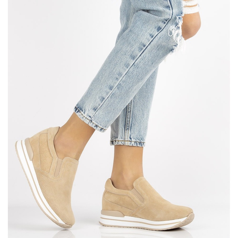 Kožne tenisice Filippo DP1512 / 21 Bež 2