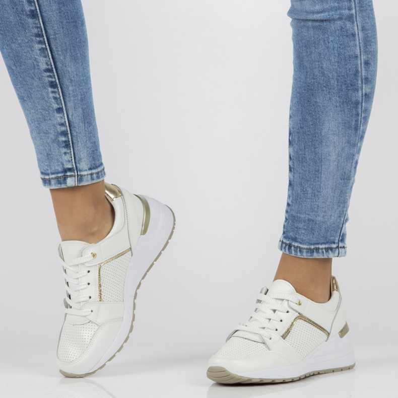 Kožne tenisice Filippo DP2003 / 21 Wh bijele bijela 1