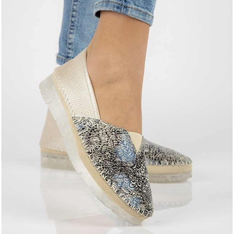 Kožne cipele Filippo DP2147 / 21 Bež višebojan 2