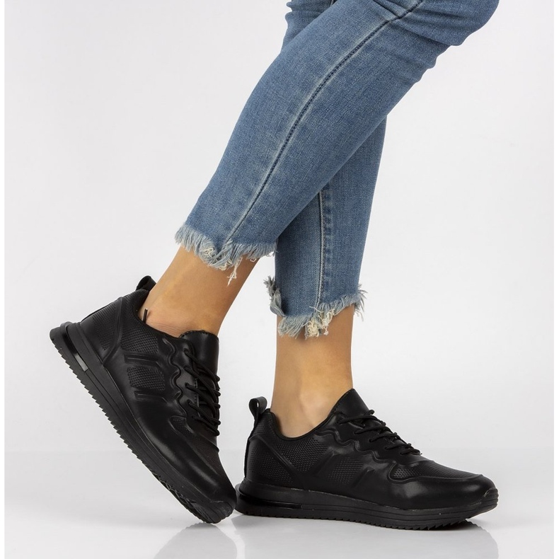 Kožne sportske tenisice Filippo DP2017 / 21 Bk crne crna 1