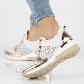 Kožne tenisice Filippo 062 bijelo zlato bijela zlatni 1