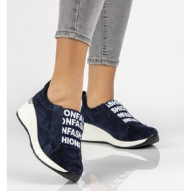 Kožne tenisice Filippo DP2053 / 21 Nv tamnoplave tamnoplava 1