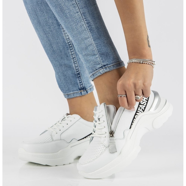 Kožne tenisice Filippo DP2057 / 21 Wh bijele bijela 1