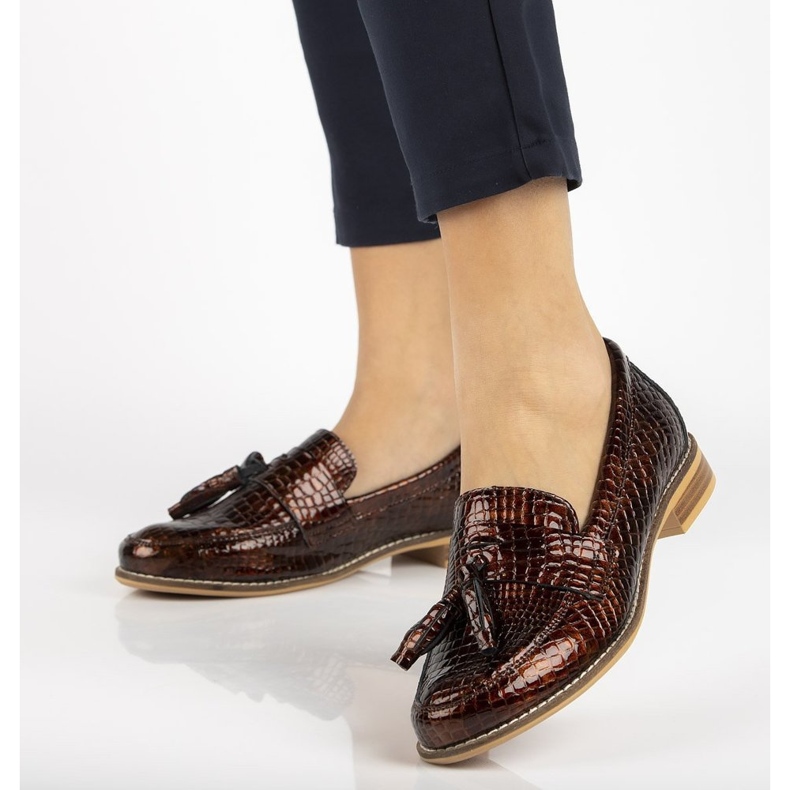 Kožne mokasinke Filippo DP2161 / 21 Br smeđe smeđa 1