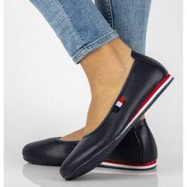 Kožne balerinke Filippo DP2171 / 21 Nv tamnoplave tamnoplava 1