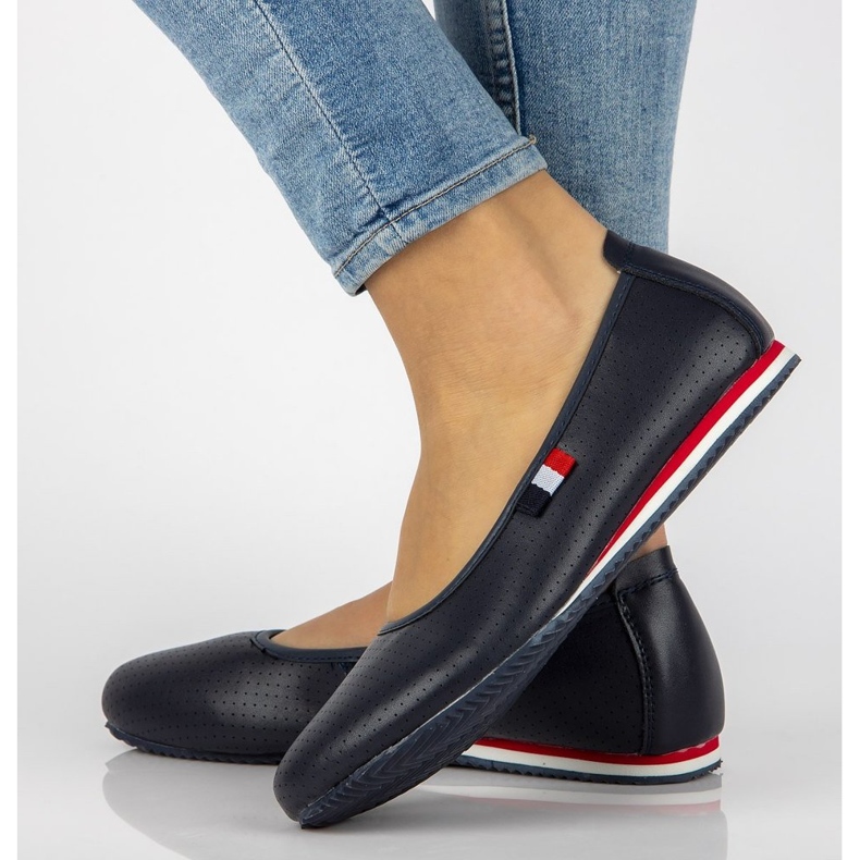 Kožne balerinke Filippo DP2171 / 21 Nv tamnoplave tamnoplava 1