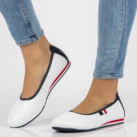 Kožne balerinke Filippo DP2171 / 21 Wh bijele bijela 2