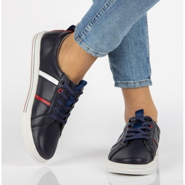 Kožne cipele Filippo DP2045 / 21 Nv tamnoplave mornarsko plava 1