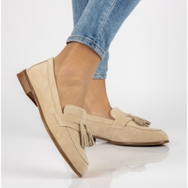 Kožne mokasinke Filippo DP2149 / 21 Bež 1