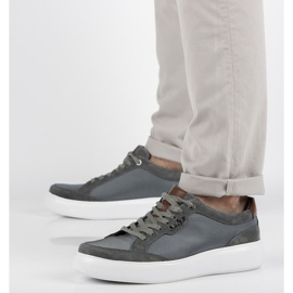 Kožne cipele Filippo MP2398 / 21 Gr sive siva 2