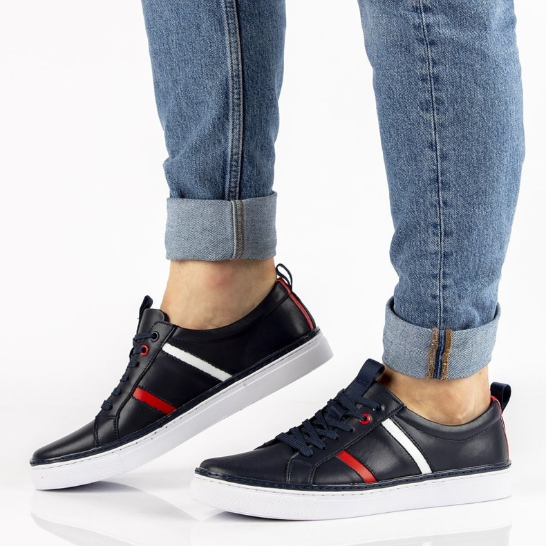 Kožne cipele Filippo MP2146 / 21 Nv tamnoplave mornarsko plava 1