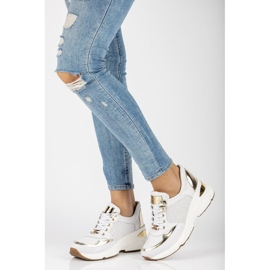 Kožne tenisice Filippo 087D bijelo zlato bijela zlatni 2