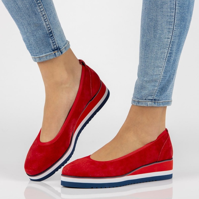 Kožne crvene balerinke Filippo DP2323 / 21 Rd crvena 1