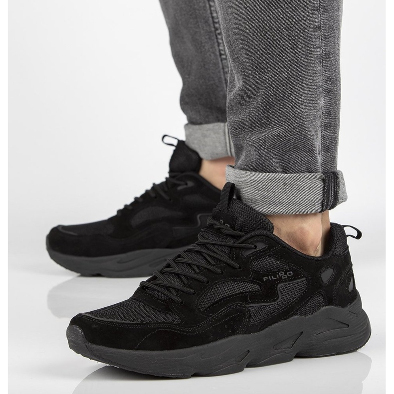 Kožne tenisice Filippo MSP2116 / 21 Bk crne crna 1