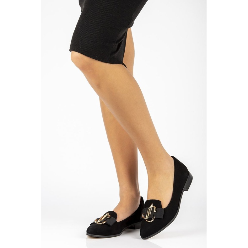 Kožne mokasinke Filippo 2588 crni antilop crna 2