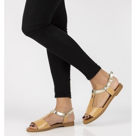 Filippo DS2099 / 21 Bež sandale zlatni 1