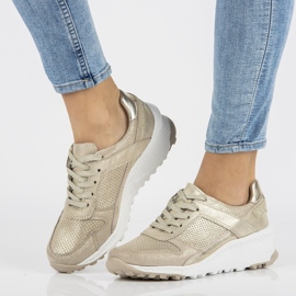 Kožne tenisice Filippo DP2008 / 21 Go zlatne zlatna 1