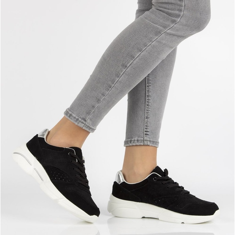 Kožne tenisice Filippo DP2156 / 21 Bk crne crno 1