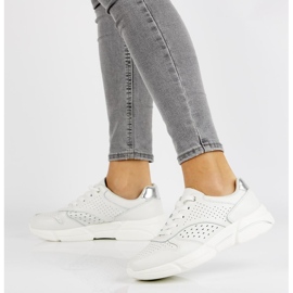 Kožne tenisice Filippo DP2156 / 21 Wh bijele bijela 1