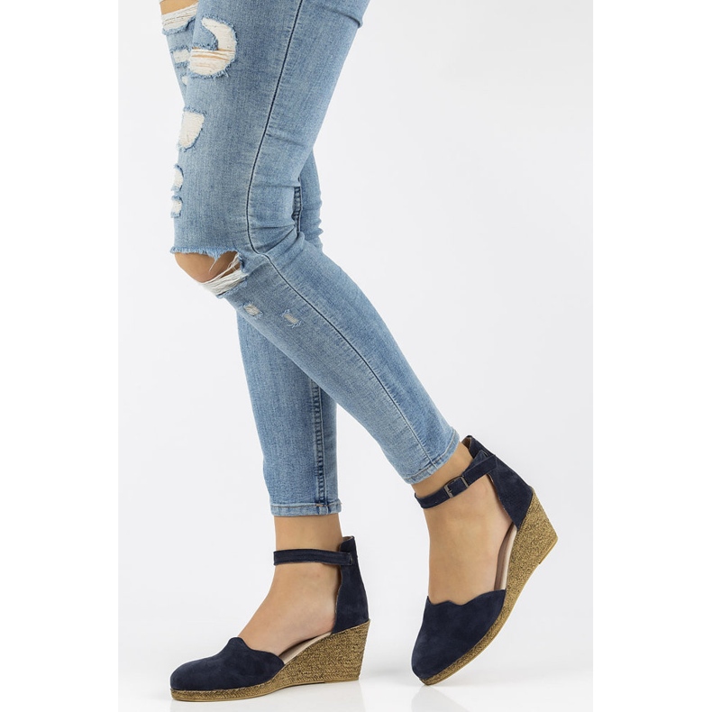 Kožne sandale Filippo DS1394 / 21 Nv tamnoplave tamnoplava 2