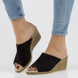 Kožne papuče Filippo DK2143 / 21 Bk crne crno 2