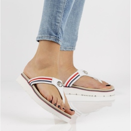 Kožne papuče Filippo DK2327 / 21 Wh bijele bijela 1