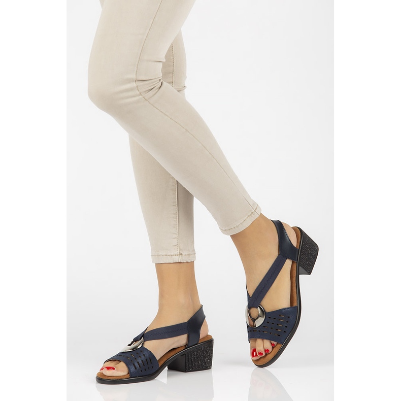 Kožne sandale Filippo DS2308 / 21 Nv tamnoplave mornarsko plava 1