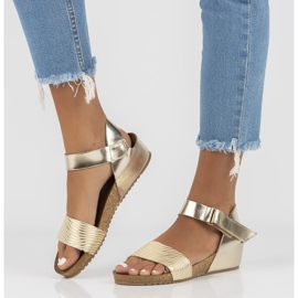 Kožne sandale Filippo 40143 zlato zlatna 2