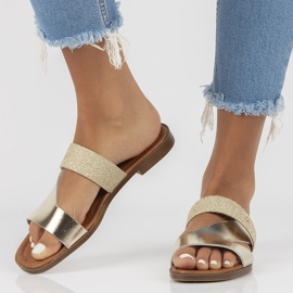 Kožne papuče Filippo 40 260 zlato zlatna 1