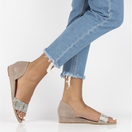 Kožne sandale Filippo 01971-56 / 00-5 bež 1