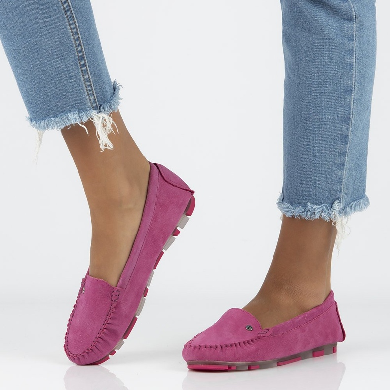 Kožne mokasinke Filippo DP2037 / 21 Fh roze ružičasta 1