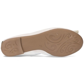 Kožne balerinke Filippo 103 bijele boje bijela 1