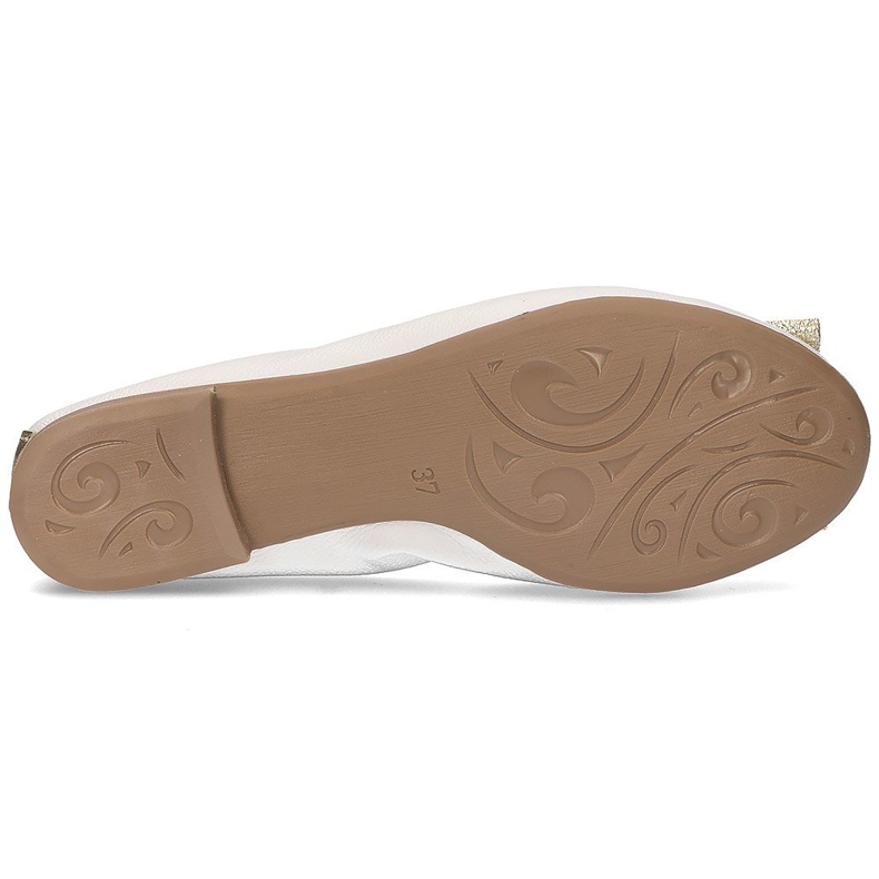 Kožne balerinke Filippo 103 bijele boje bijela 1