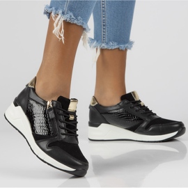 Kožne tenisice Filippo DP2052 / 21 Bk crne crna 2