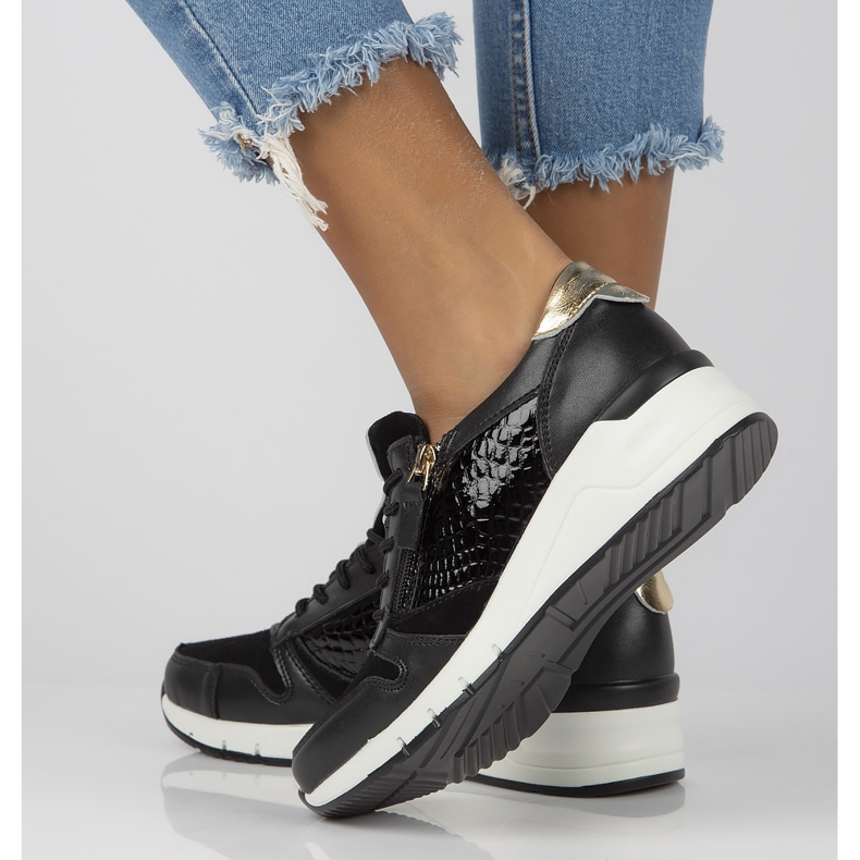 Kožne tenisice Filippo DP2052 / 21 Bk crne crna 1