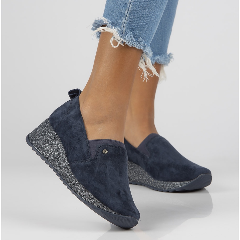 Kožne tenisice Filippo DP1500 / 21 Nv tamnoplave mornarsko plava 1