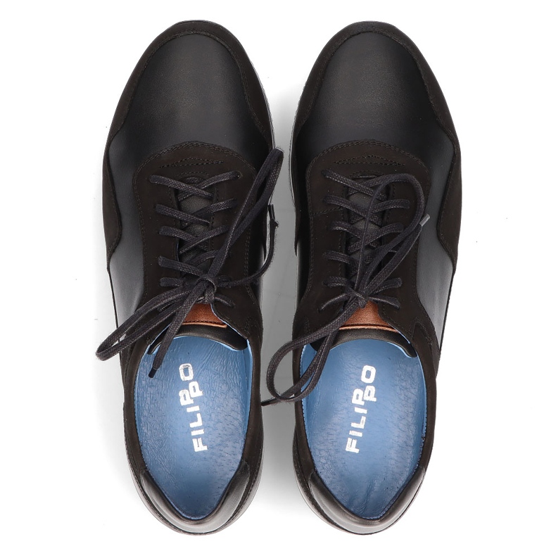 Kožne cipele Filippo 1755 crne crna 1