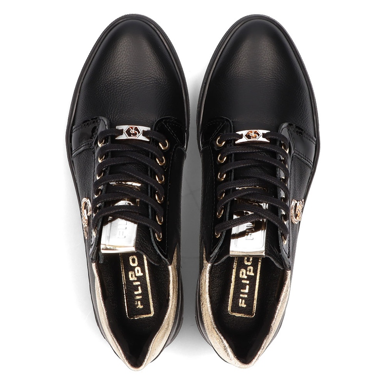 Kožne tenisice Filippo 128 crne crna 1