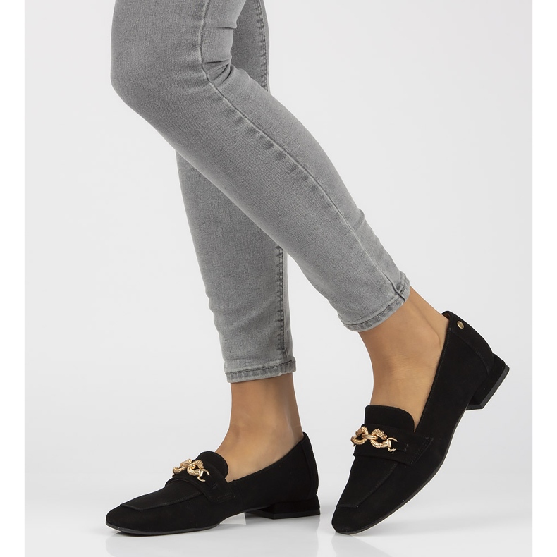 Kožne mokasinke Filippo 05313 crne crna 1