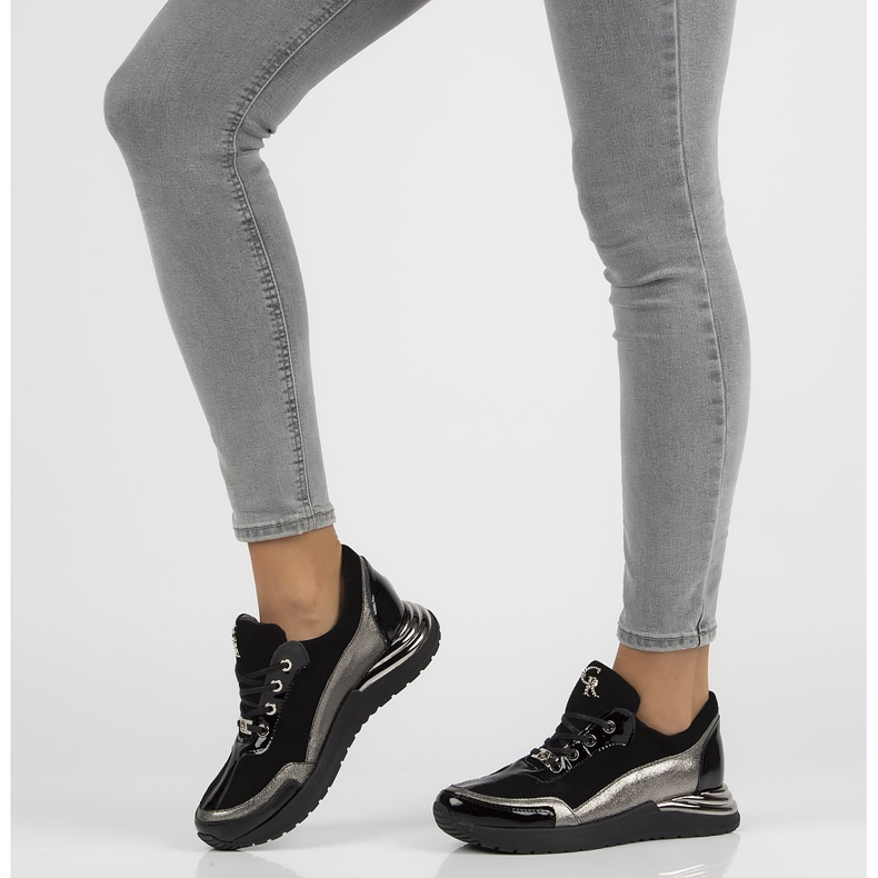 Kožne tenisice Filippo 120 crne crno 1