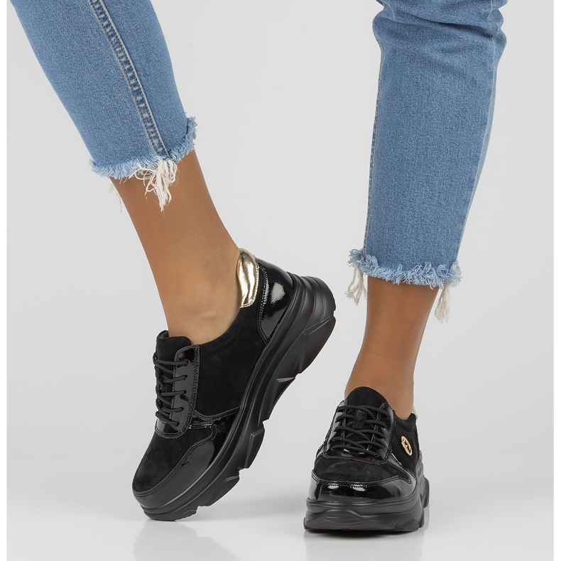 Kožne tenisice Filippo DP3185 / 22 Bk crne crna 1