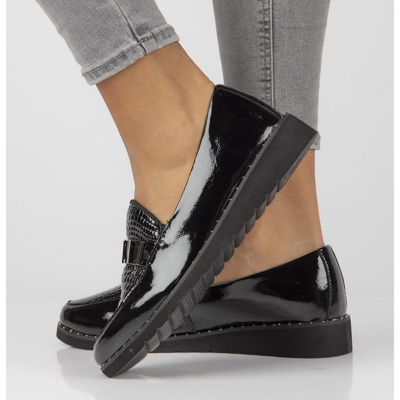 Kožne mokasine Filippo DP1515 / 22 Bk L crne crno 2