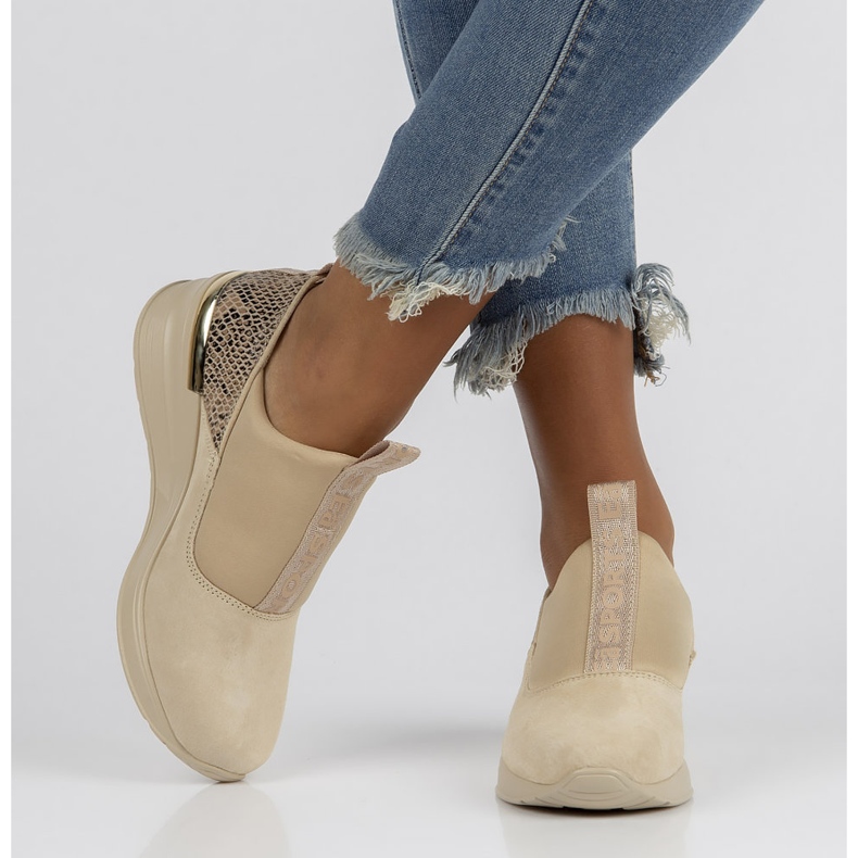 Kožne tenisice Filippo DP1689 / 22 Bež 2