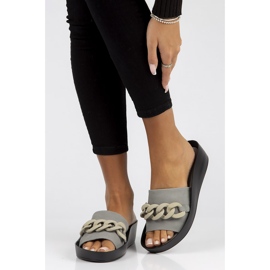 Kožne papuče Filippo DK3593 / 22 Gr siva 1