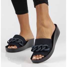 Kožne papuče Filippo DK3593 / 22 Nv tamnoplave tamnoplava 2