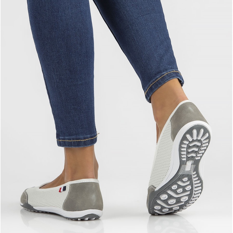 Kožne cipele Filippo DP142 / 22 Wh Gr bijelo-siva bijela 2