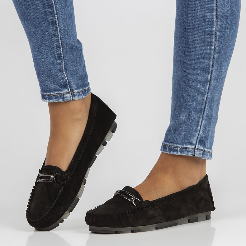 Kožne mokasinke Filippo DP1202 / 22 crne crna 2